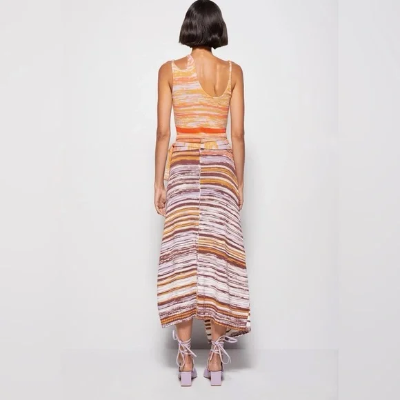 Jonathan Simkhai Space Dye Matching Set (Knit Tank Wrap Raelle Skirt) - Picture 2 of 11